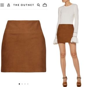 alice + olivia Sophya suede skirt